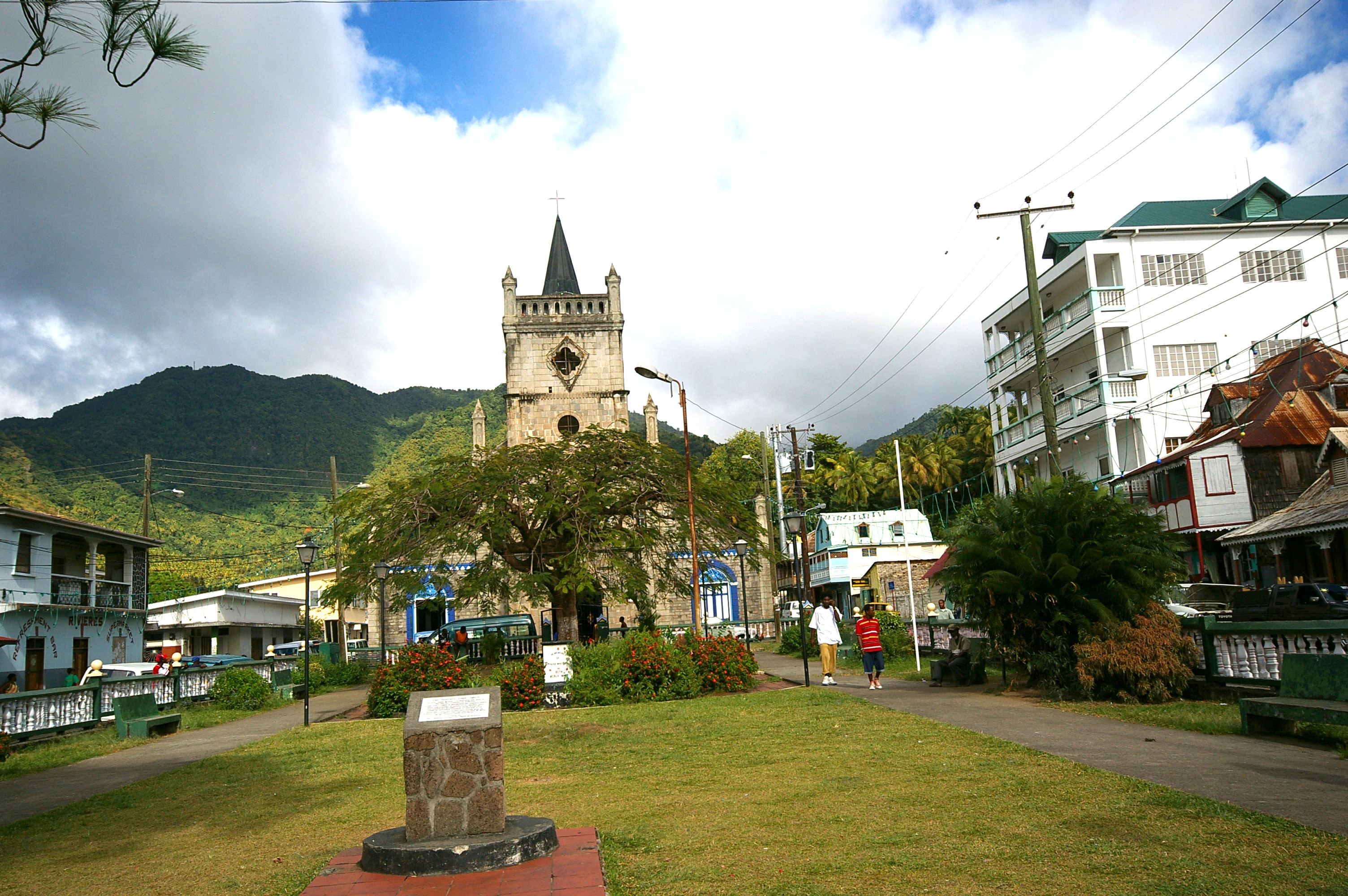 Old church in the Centre of Soufriere, taken from the town square.